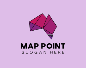 Geometric Australia Map  logo