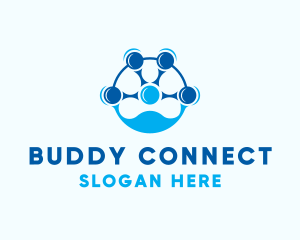 Blue People Connection logo design