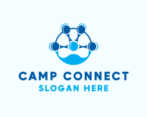 Blue People Connection logo design