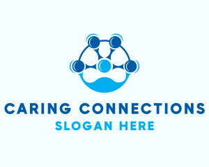 Blue People Connection logo design