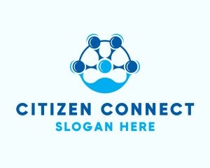 Blue People Connection logo design