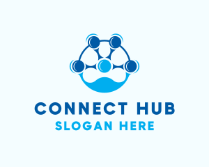 Blue People Connection logo design