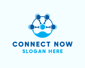 Blue People Connection logo design