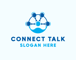 Blue People Connection logo design