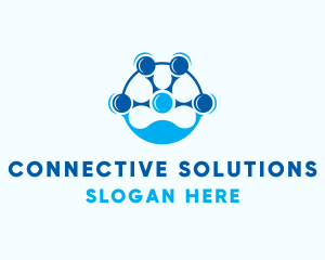 Blue People Connection logo design