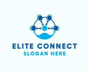 Blue People Connection logo design