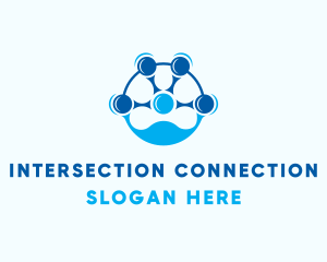 Blue People Connection logo design