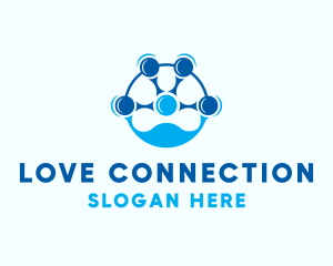 Blue People Connection logo design