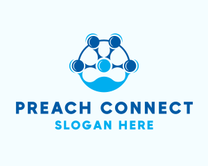 Blue People Connection logo design