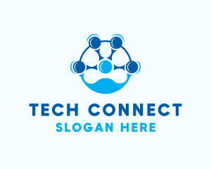 Blue People Connection logo design