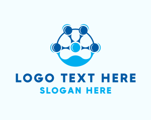 Share - Blue People Connection logo design