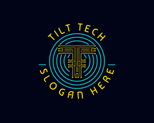 Crypto Tech Letter T logo design