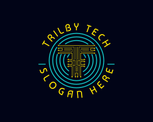 Crypto Tech Letter T logo design