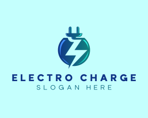 Electric Plug Lightning logo design