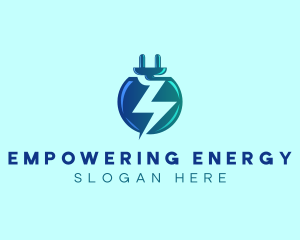 Electric Plug Lightning logo design