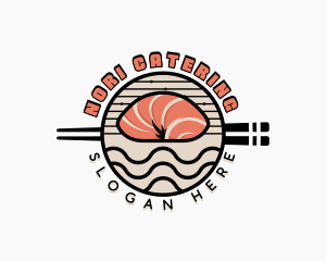 Salmon Sushi Cuisine logo design