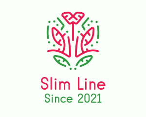 Dotted Flower Lines logo design