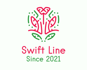 Dotted Flower Lines logo design