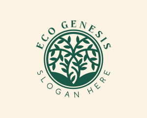 Botanical Eco Tree  logo design