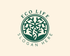 Botanical Eco Tree  logo design