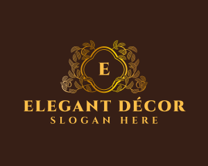 Elegant Leaf Wreath logo design