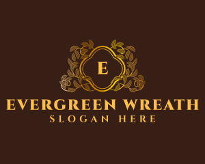 Elegant Leaf Wreath logo design