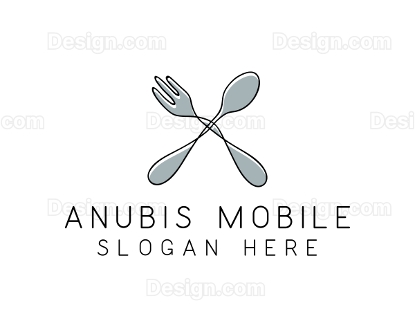 Spoon Fork Food Utensil Logo