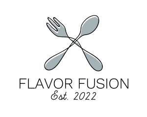 Spoon Fork Food Utensil logo