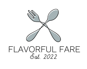 Spoon Fork Food Utensil logo