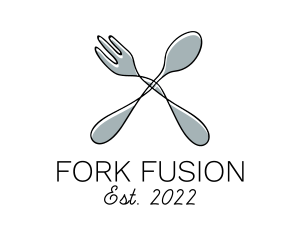 Spoon Fork Food Utensil logo