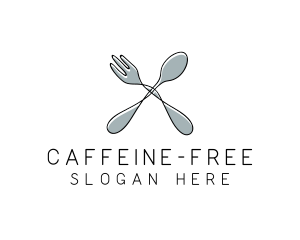 Spoon Fork Food Utensil logo design