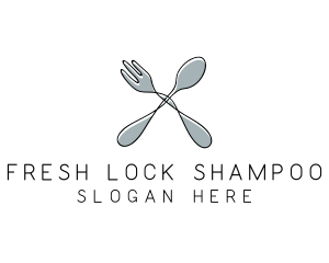 Spoon Fork Food Utensil logo design