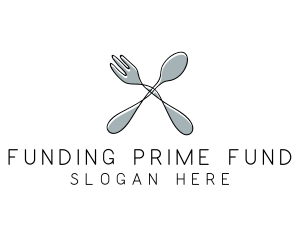 Spoon Fork Food Utensil logo design