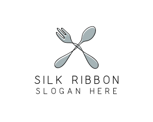 Spoon Fork Food Utensil logo design