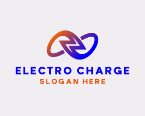 Loop Bolt Electricity logo design