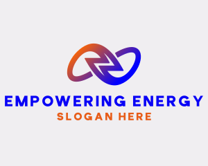 Loop Bolt Electricity logo design