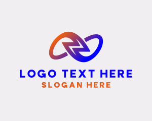 Loop - Loop Bolt Electricity logo design