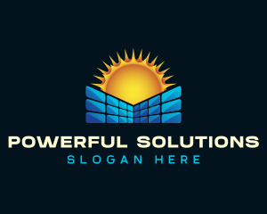 Solar Panel Power logo design