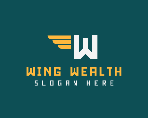 Wings Logistics Delivery logo design