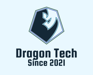 Dragon Head Shield logo design