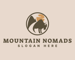 Mountain Bison Sunrise logo design