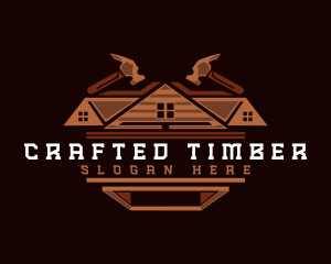 Woodwork Hammer Carpentry logo design