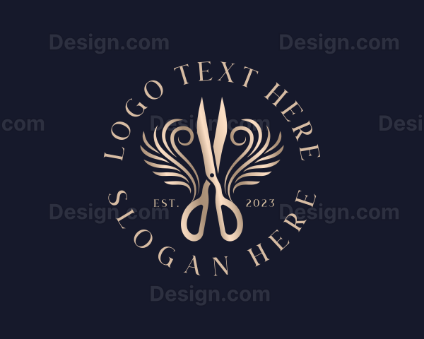 Premium Scissors Shears Logo