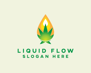 Hemp Oil Droplet logo design