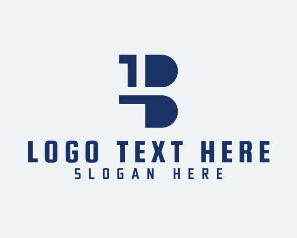 Abstract Geometric Letter B logo