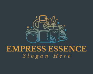 Oil Candle Wellness Spa logo design