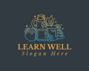 Oil Candle Wellness Spa logo design