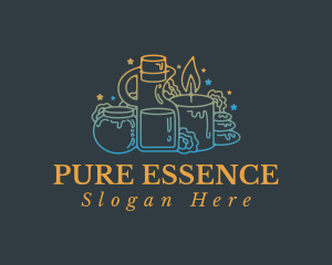 Oil Candle Wellness Spa logo design