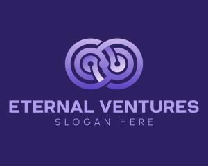 Violet Gradient Infinity logo design