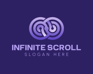 Violet Gradient Infinity logo design